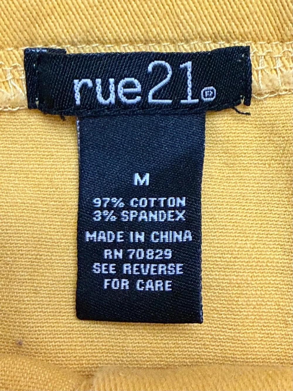 Rue21 Yellow Button-Front Mini Skirt